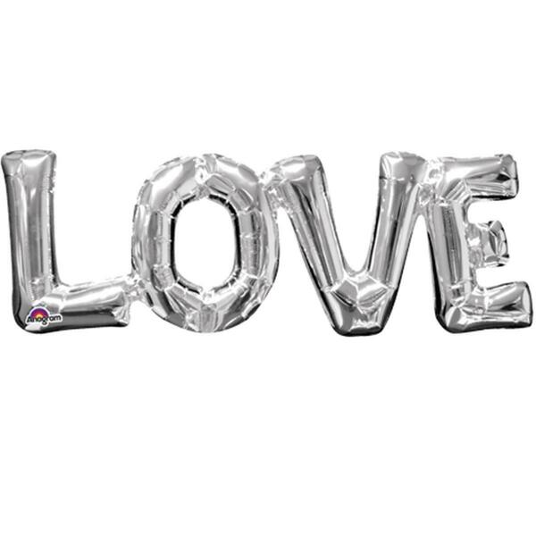 Loftus International Love Silver Phrase Party Balloon A3-3101